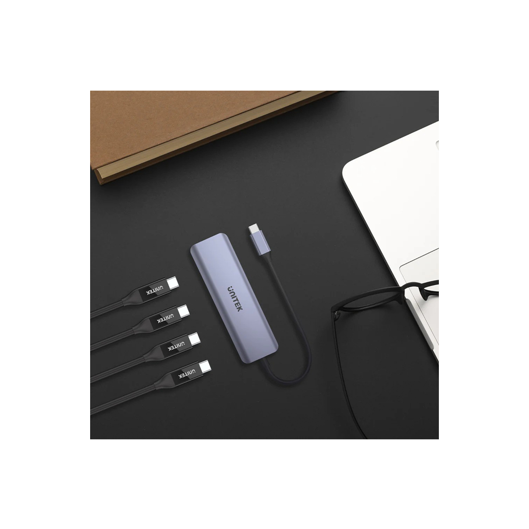 موزع Unitek H1107K uHUB Q4 Next بأربعة منافذ USB-C موزع Unitek H1107K uHUB Q4 Next بأربعة منافذ USB-C